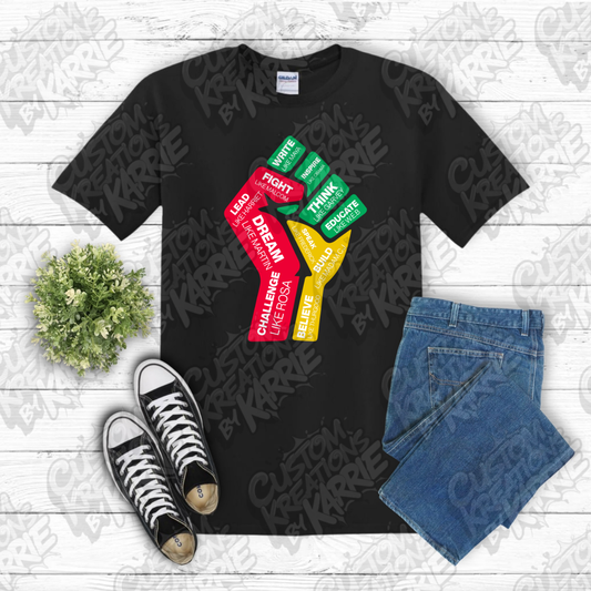 Red, Yellow and Green Fist