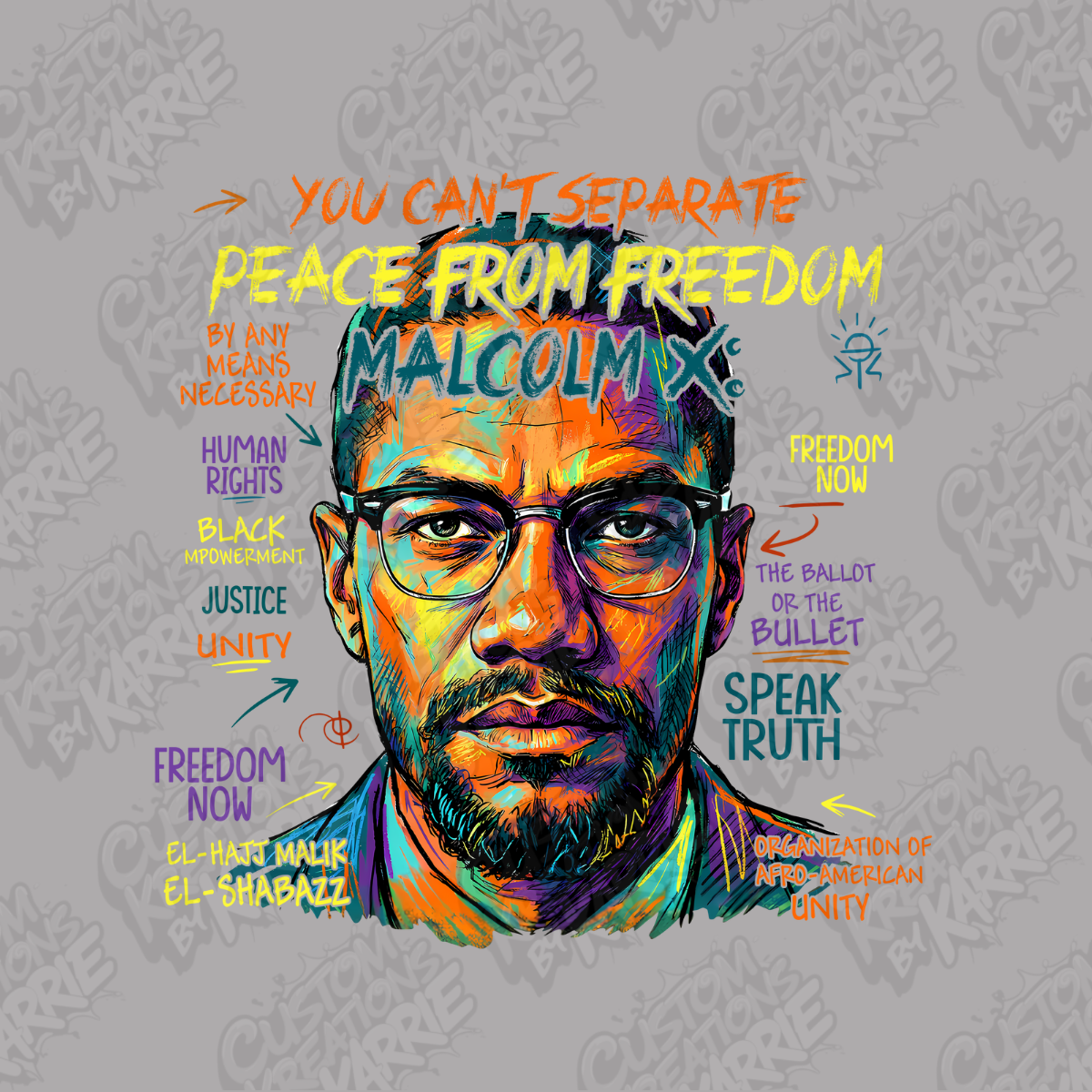 Malcom X (You Can't Separate Peace from Freedom)